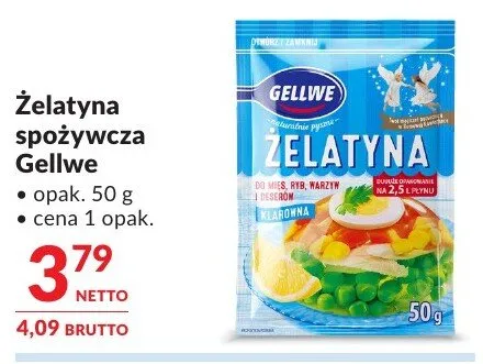 Żelatyna spożywcza Gellwe promocja w Makro