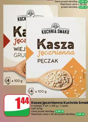 Kasza jęczmienna Kuchnia Smaku promocja w Dino