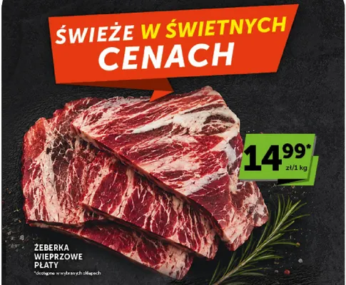 Żeberka wieprzowe płaty promocja w Euro Sklep