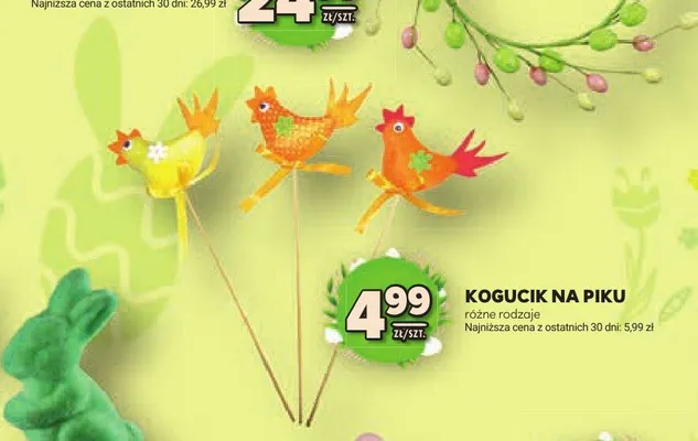 Kogucik na piku różne rodzaje promocja w Stokrotka