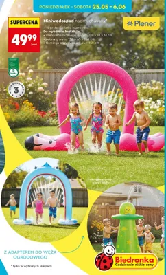 Miniwodospad nadmuchiwany flaming 230x65x140cm promocja w Dzień Dziecka