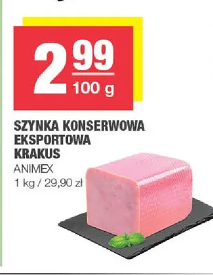 Szynka konserwowa eksportowa Krakus promocja w SPAR