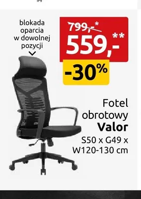Fotel obrotowy Valor promocja w Black Red White
