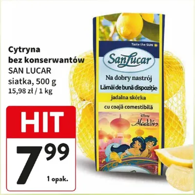 Cytryna bez konserwantów siatka promocja w Intermarche
