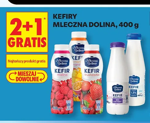 Kefir naturalny Mleczna Dolina promocja w Biedronka