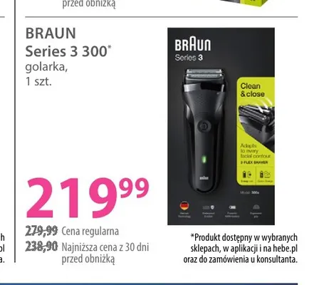 Golarka Series 3 300 Braun promocja w Hebe