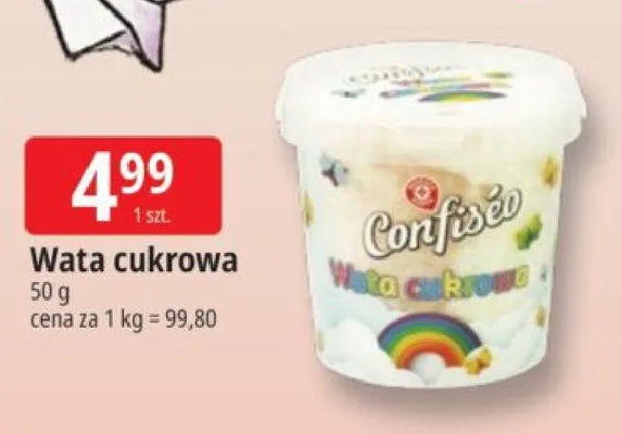 Wata cukrowa Confiséo promocja w Leclerc