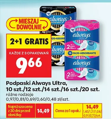 Podpaski Ultra promocja w Biedronka
