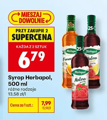Syrop malinowy Herbapol promocja w Biedronka
