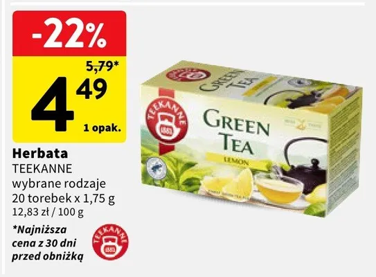 Herbata wybrane rodzaje promocja w Intermarche
