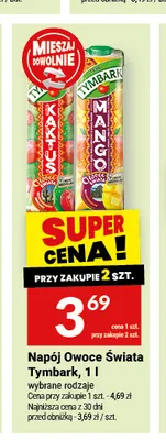 Napój Owoce Świata Kaktus Tymbark promocja w Twój Market