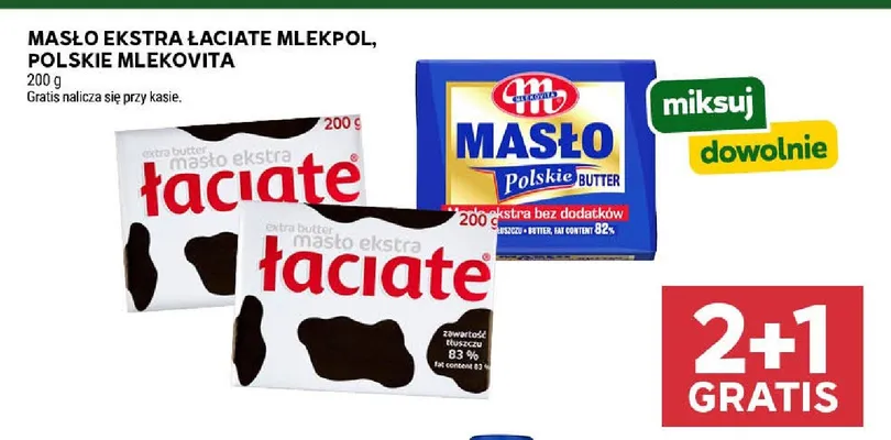 Masło ekstra Łaciate promocja w Stokrotka