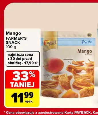 Mango Farmer's Snack promocja w Carrefour Market