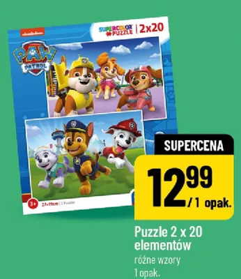 Puzzle 2x20 elementów promocja w POLOmarket