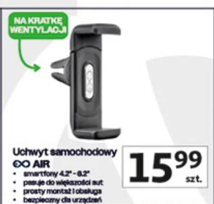 Uchwyt samochodowy na kratkę wentylacji promocja w Auchan