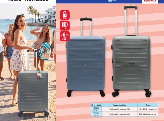Walizka ABS Monaco 36 l promocja w Selgros
