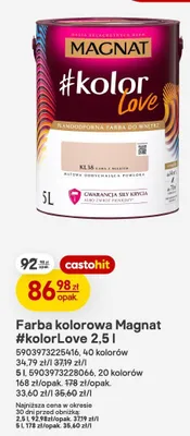 Farba kolorowa Magnat #kolorLove KL38 Kawa z mlekiem promocja w Castorama