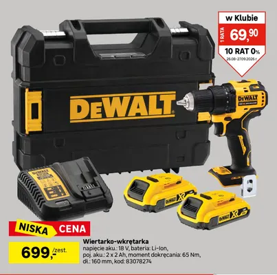 Wiertarko-wkrętarka DeWalt promocja w Leroy Merlin
