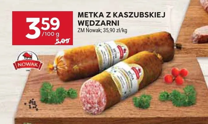 Metka z kaszubskiej wędzarni promocja w Stokrotka
