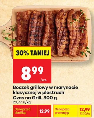 Boczek grillowy w marynacie klasycznej w plastrach Czas na Grill promocja w Biedronka