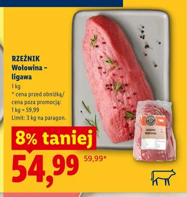 Wołowina ligawa RZEŹNIK promocja w Lidl