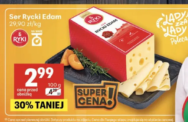 Ser Rycki Edam Ryki promocja w Delikatesy Centrum