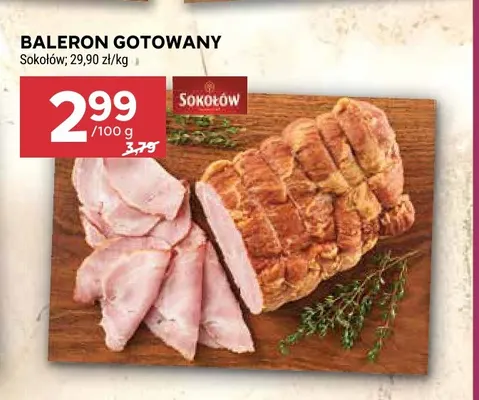 Baleron gotowany Sokołów promocja w Stokrotka