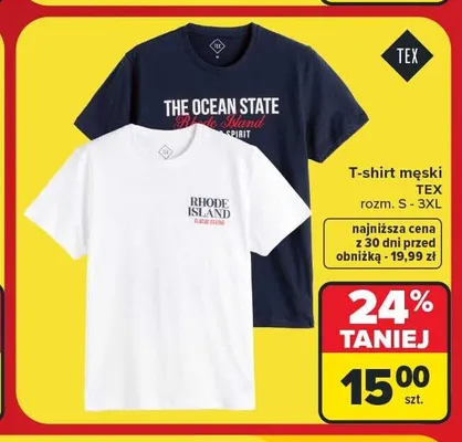 T-shirt męski TEX promocja w Carrefour