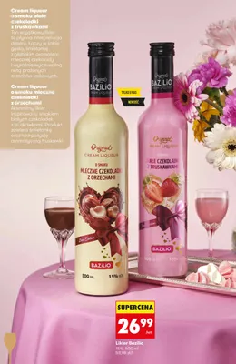 Likier o smaku mleczne czekoladki z orzechami promocja w Biedronka