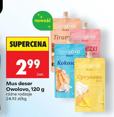 Mus deser Owolovo Cytrynowa tarta promocja w Biedronka