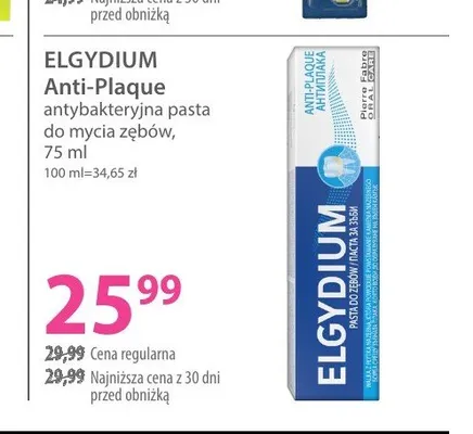 Pasta do zębów Elgydium Anti-Plaque promocja w Hebe