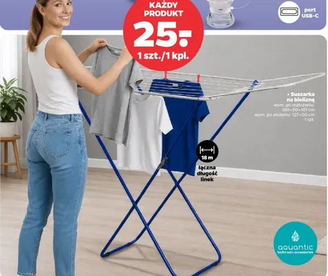 Suszarka na bieliznę promocja w Netto
