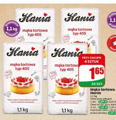 Mąka tortowa typ 405 Hania promocja w Dino