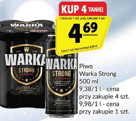 Piwo Warka Strong 500 ml promocja w Prim Market