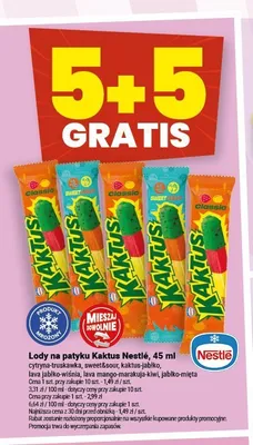 Lody na patyku Kaktus Nestlé sweet&sour promocja w Twój Market