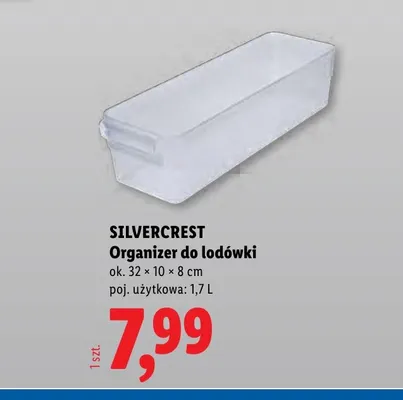 Organizer do lodówki Silvercrest 32x10x8 cm 1,7 l promocja w Lidl