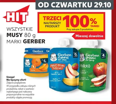 Mus Gerber jabłko banan truskawka promocja w Kaufland