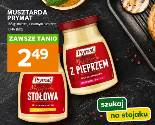 Musztarda z czarnym pieprzem Prymat promocja w Stokrotka