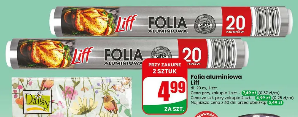 Folia aluminiowa Liff 20 m promocja w Dino