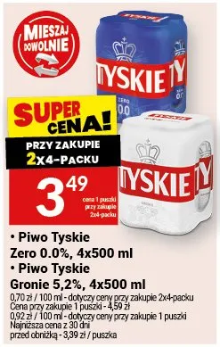 Piwo Tyskie Zero promocja w Twój Market