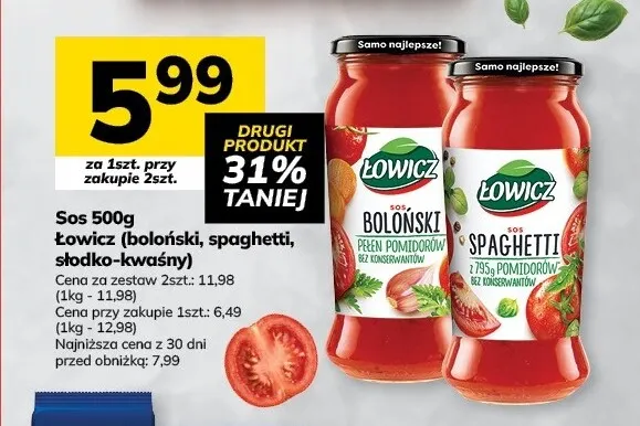 Sos Łowicz spaghetti promocja w Hitpol