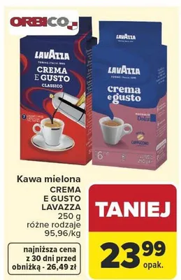 Kawa mielona Crema E.Gusto promocja w Carrefour Market