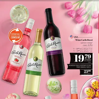 Wino Carlo Rossi White promocja w POLOmarket