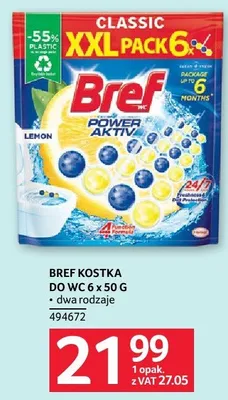 Kostka do WC Bref 6x50g promocja w Selgros