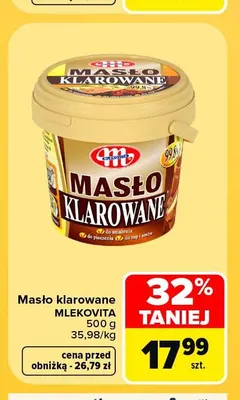 Masło klarowane Mlekovita promocja w Carrefour