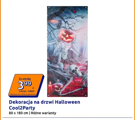 Dekoracja na drzwi Halloween Cool2Party 80x180 cm promocja w Action