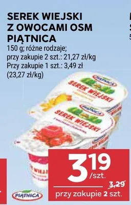 Serek wiejski owocowy promocja w Stokrotka