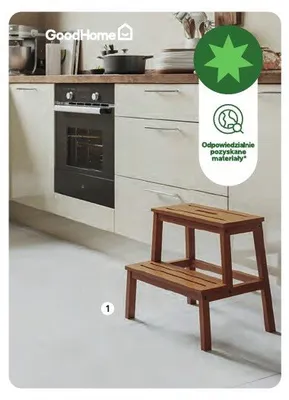 Taboret ze schodkiem Rozela GoodHome promocja w Castorama