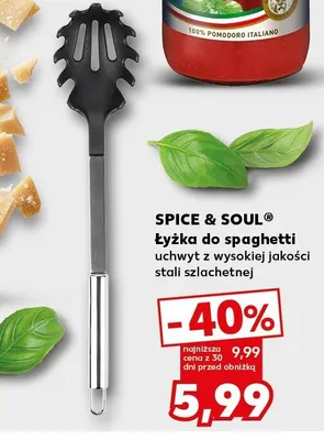 Łyżka do spaghetti uchwyt z wysokiej jakości stali szlachetnej promocja w Kaufland