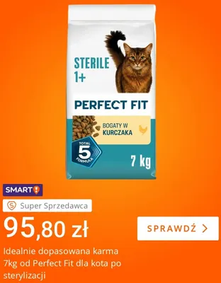 Idealnie dopasowana karma od Perfect Fit dla kota po sterylizacji promocja w Allegro